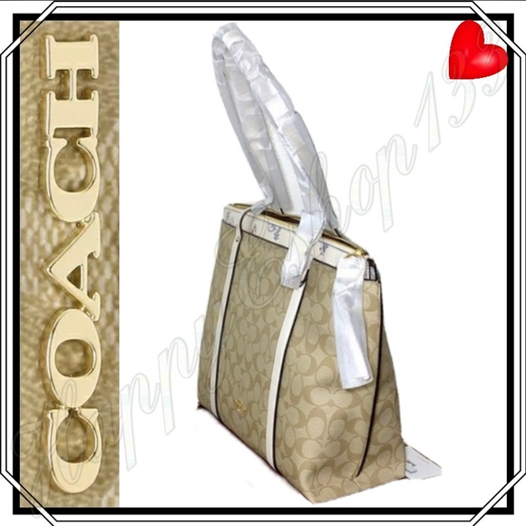 Coach May Tote Signature Canvas Dandelion Flrl Pnt - Picture 10 of 16